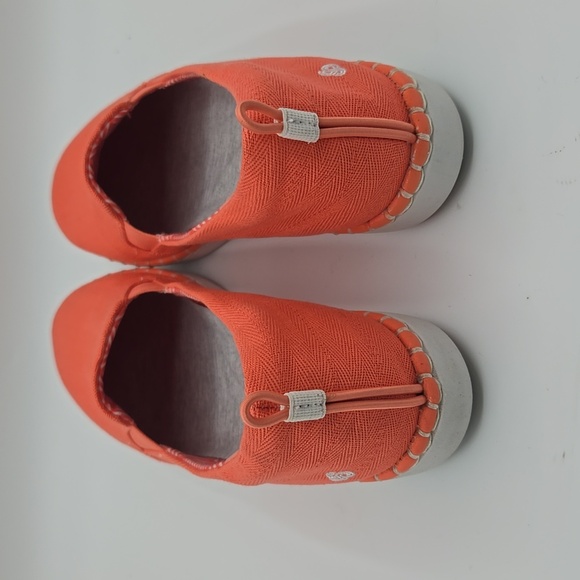 Clarks Cloudsteppers Orange Coral Step Glow Slip On Shoes Size 7 - Picture 3 of 10